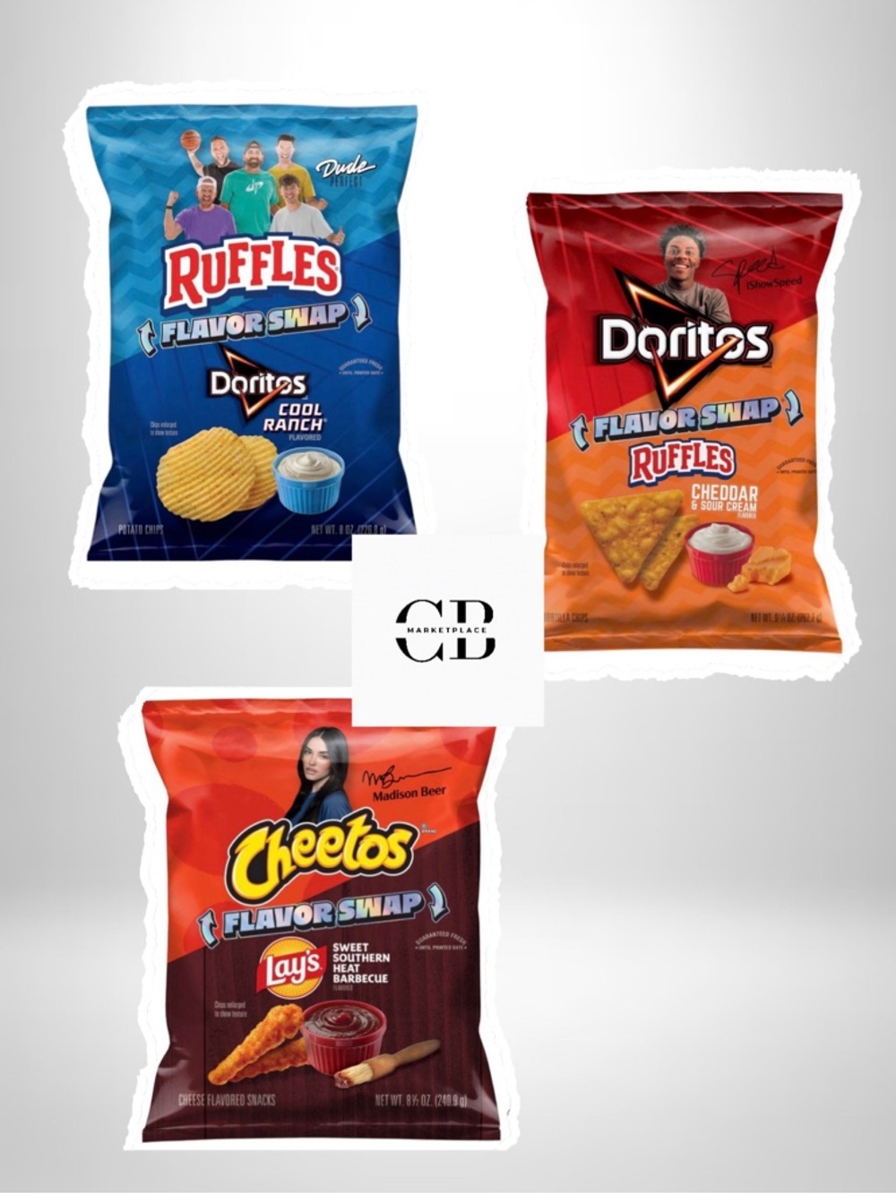 Ruffles Doritos Cheetos 3 Flavor Swap Snack Pack